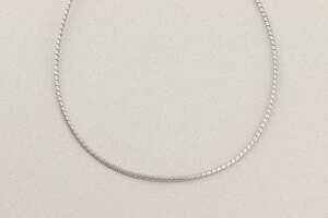 Sterling Silver Wire Chain Necklace 18"